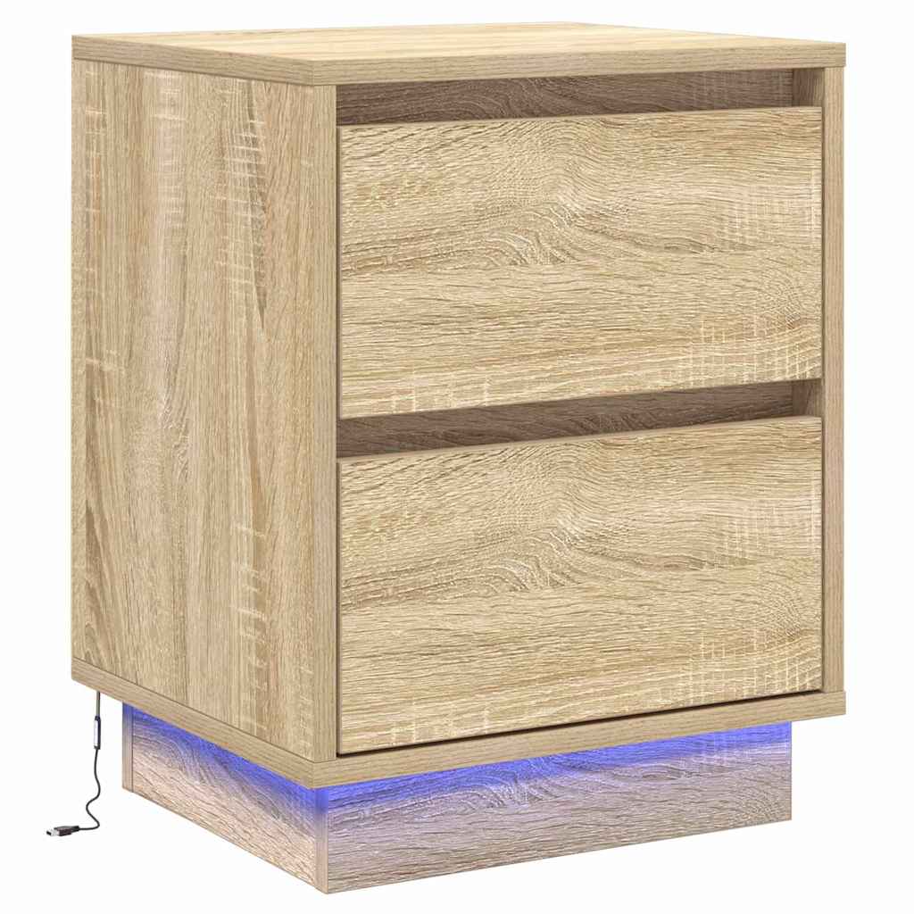 Armadio da Notte 2 pcs Rovere Sonoma 39 x 34,5 x 50 cm