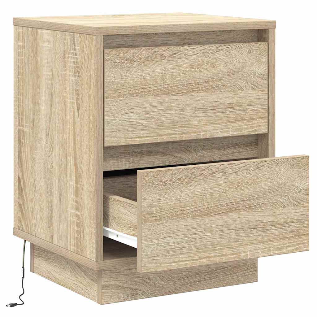 Armadio da Notte 2 pcs Rovere Sonoma 39 x 34,5 x 50 cm