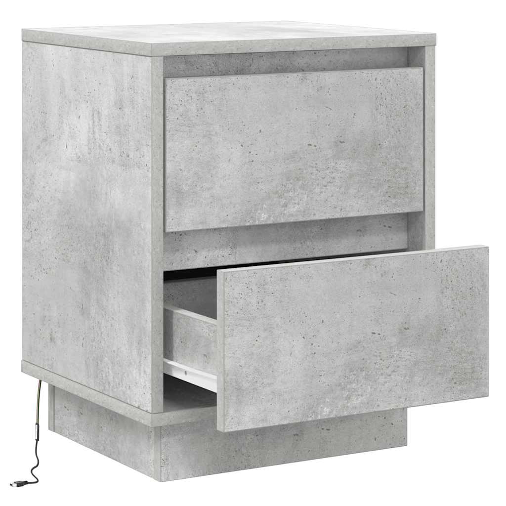 Armadio da Notte Grigio cemento 39 x 34,5 x 50 cm
