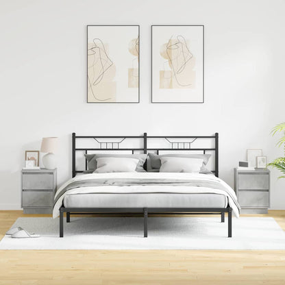 Armadio da Notte 2 pcs Grigio cemento 39 x 34,5 x 50 cm