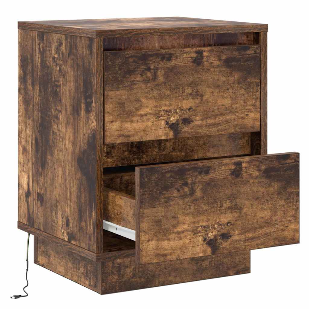 Armadio da Notte con cassetto Rovere fumé 39 x 34,5 x 50 cm | homemem39