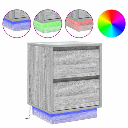 Armadio da Notte Grigio 39 x 34,5 x 50 cm Legno multistrato