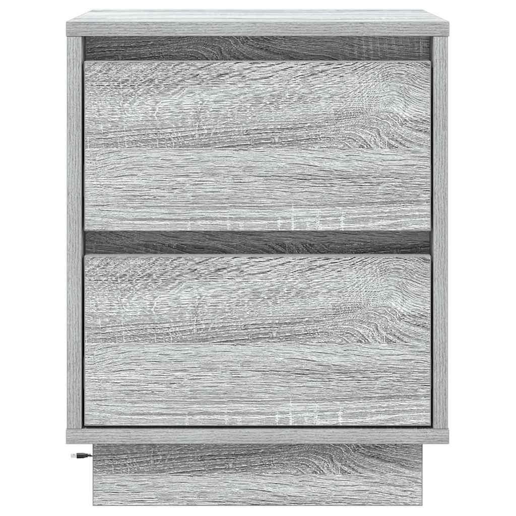 Armadio da Notte Grigio 39 x 34,5 x 50 cm Legno multistrato