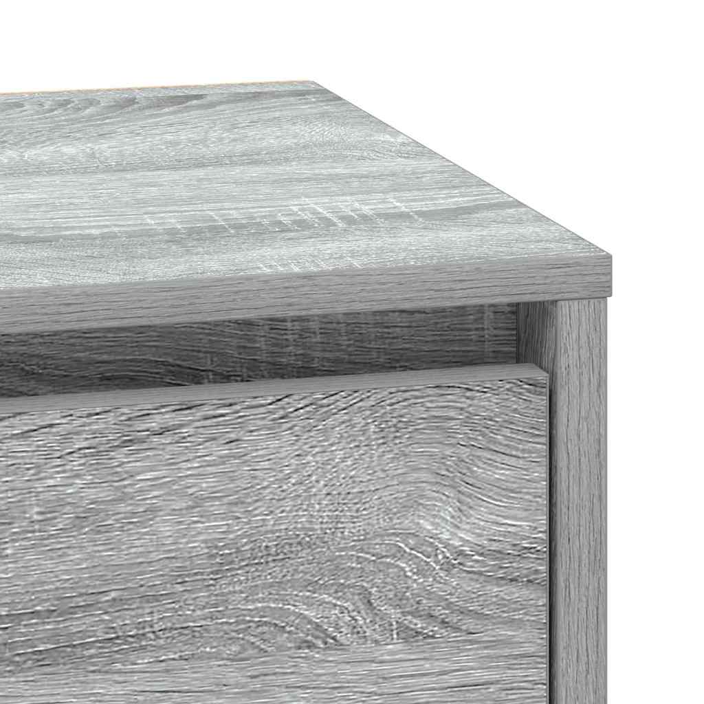 Armadio da Notte con cassetto 2 pcs Grigio 39 x 34,5 x 50 cm