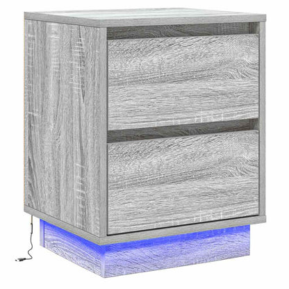 Armadio da Notte con cassetto 2 pcs Grigio 39 x 34,5 x 50 cm