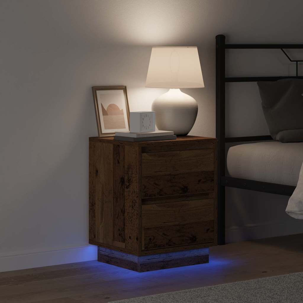 Armadio da Notte con cassetto Legno vecchio 39 x 34,5 x 50 cm | homemem39