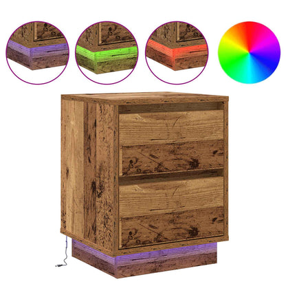 Armadio da Notte con cassetto Legno vecchio 39 x 34,5 x 50 cm