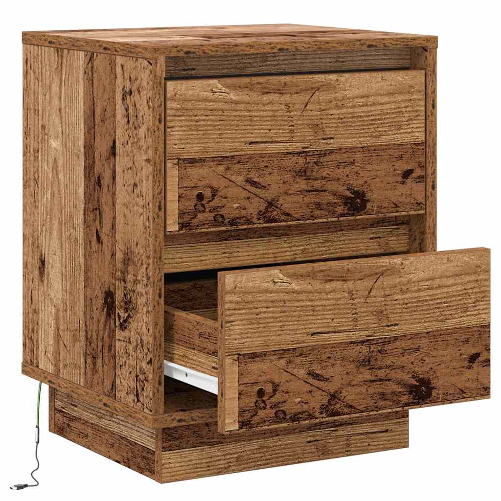 Armadio da Notte con cassetto Legno vecchio 39 x 34,5 x 50 cm | homemem39