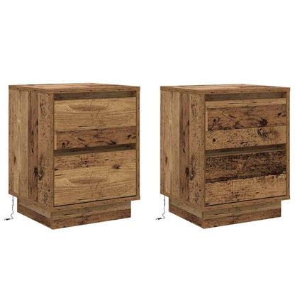 Armadio da Notte 2 pcs Legno vecchio 39 x 34,5 x 50 cm