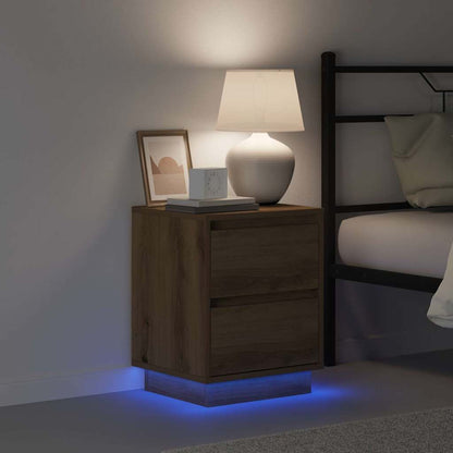 Armadio da Notte 2 pcs Rovere artigianale 39 x 34,5 x 50 cm