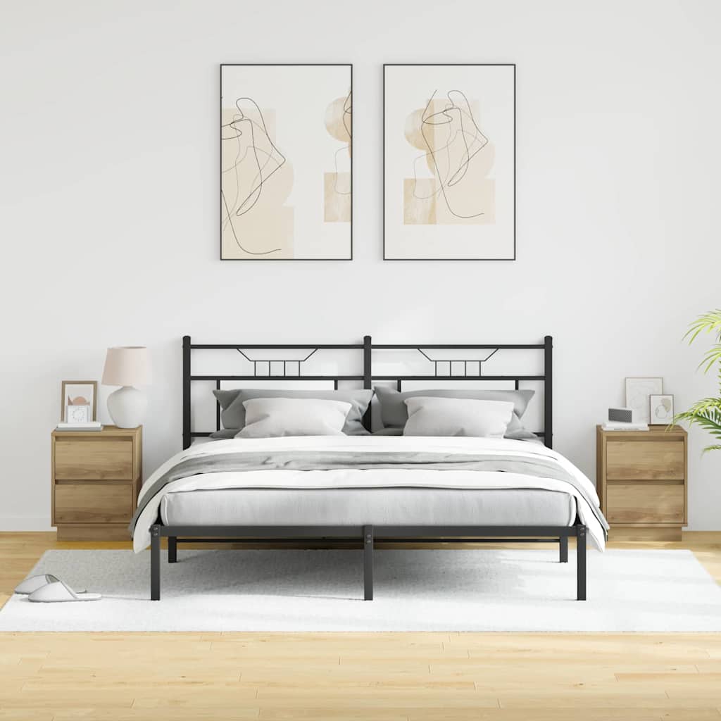 Armadio da Notte 2 pcs Rovere artigianale 39 x 34,5 x 50 cm