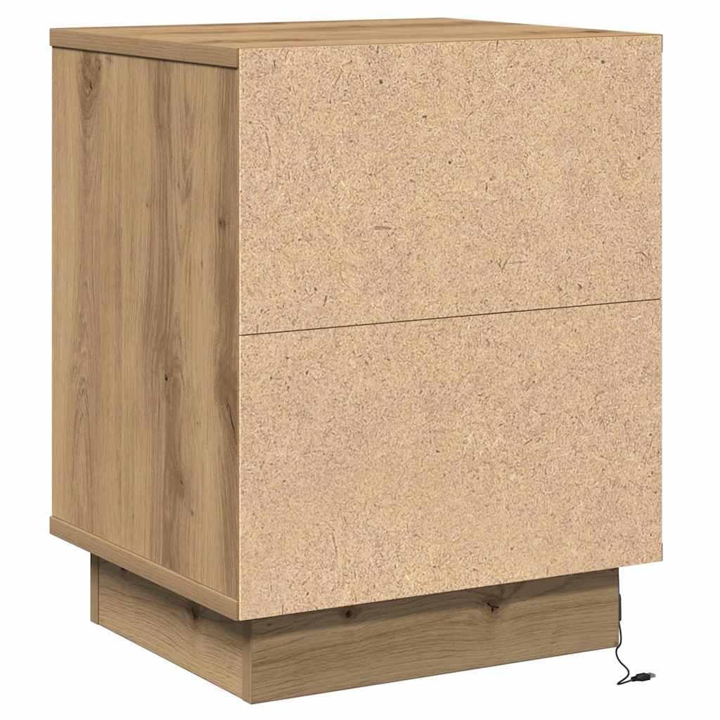 Armadio da Notte 2 pcs Rovere artigianale 39 x 34,5 x 50 cm
