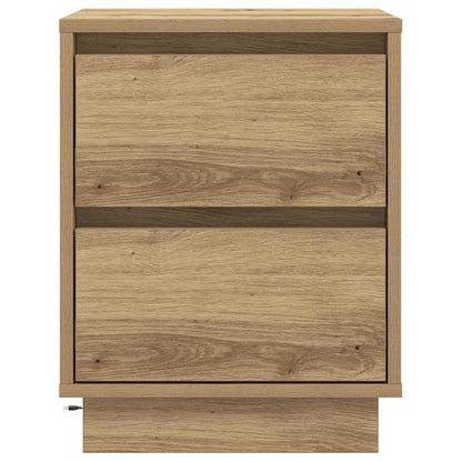 Armadio da Notte 2 pcs Rovere artigianale 39 x 34,5 x 50 cm