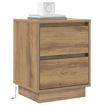 Armadio da Notte 2 pcs Rovere artigianale 39 x 34,5 x 50 cm
