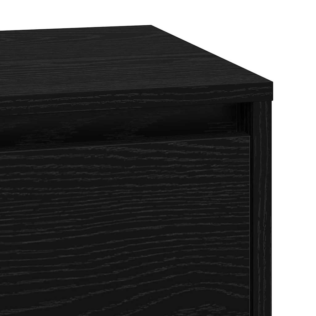 Armadio da Notte con cassetto Rovere Nero 39 x 34,5 x 65 cm | homemem39