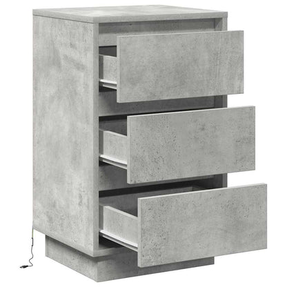 Armadio da Notte con cassetto Grigio cemento 39 x 34,5 x 65 cm