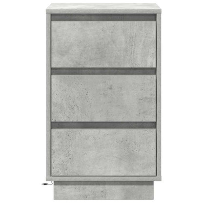 Armadio da Notte con cassetto Grigio cemento 39 x 34,5 x 65 cm