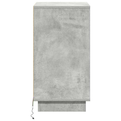 Armadio da Notte con cassetto Grigio cemento 39 x 34,5 x 65 cm