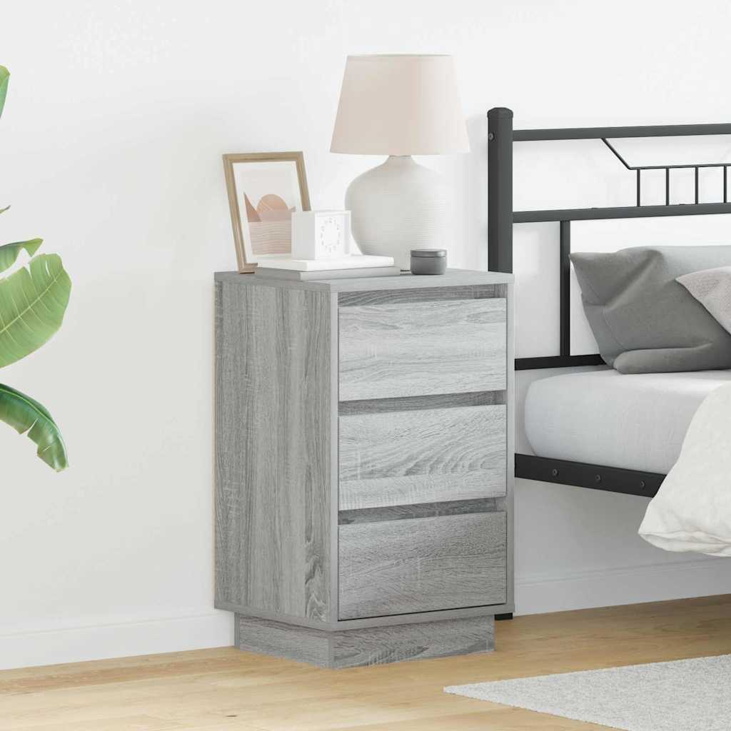 Armadio da Notte Grigio 39 x 34,5 x 65 cm Legno multistrato | homemem39