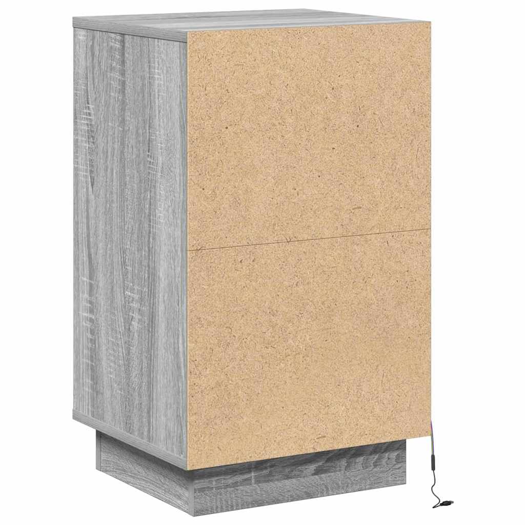 Armadio da Notte Grigio 39 x 34,5 x 65 cm Legno multistrato