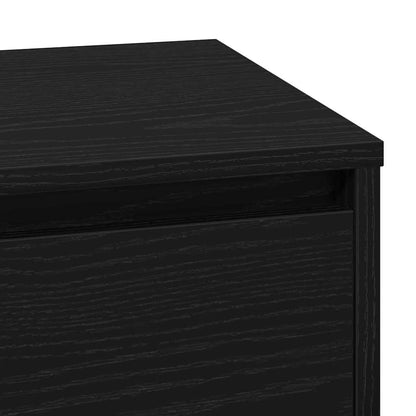 Armadio da Notte con cassetto Rovere Nero 71 x 34,5 x 75 cm | homemem39