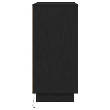 Armadio da Notte con cassetto Rovere Nero 71 x 34,5 x 75 cm | homemem39