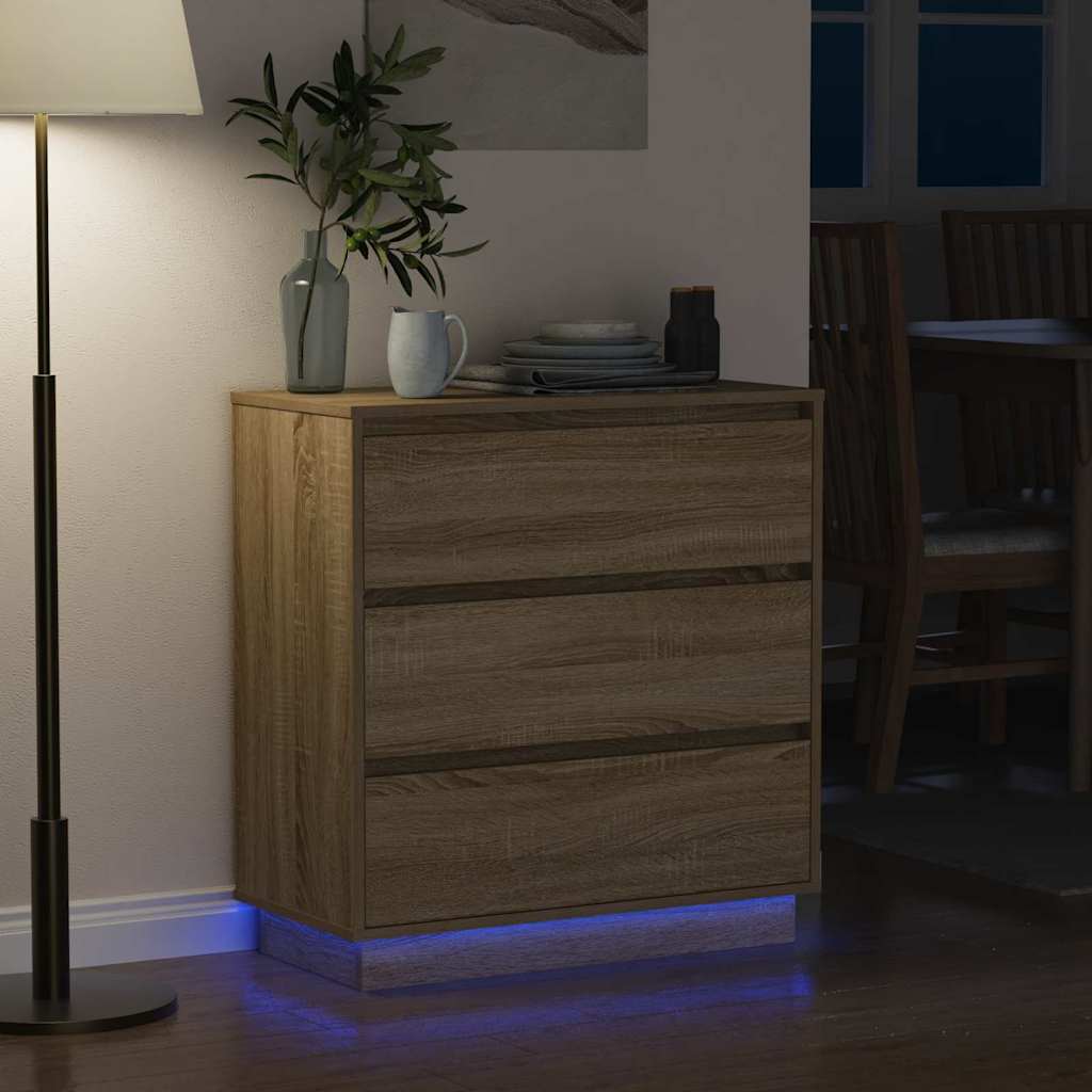 Armadio da Notte con cassetto Rovere Sonoma 71 x 34,5 x 75 cm