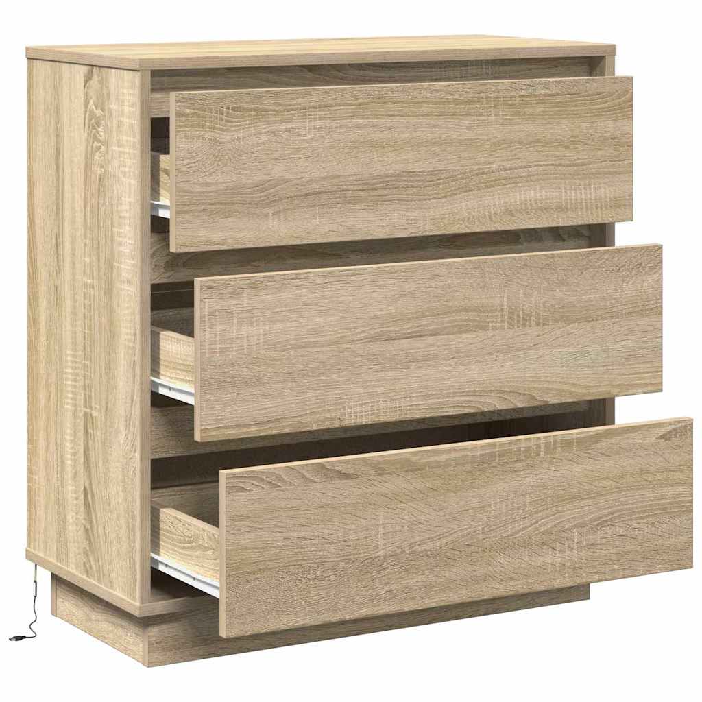 Armadio da Notte con cassetto Rovere Sonoma 71 x 34,5 x 75 cm