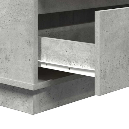 Armadio da Notte Grigio cemento 71 x 34,5 x 75 cm