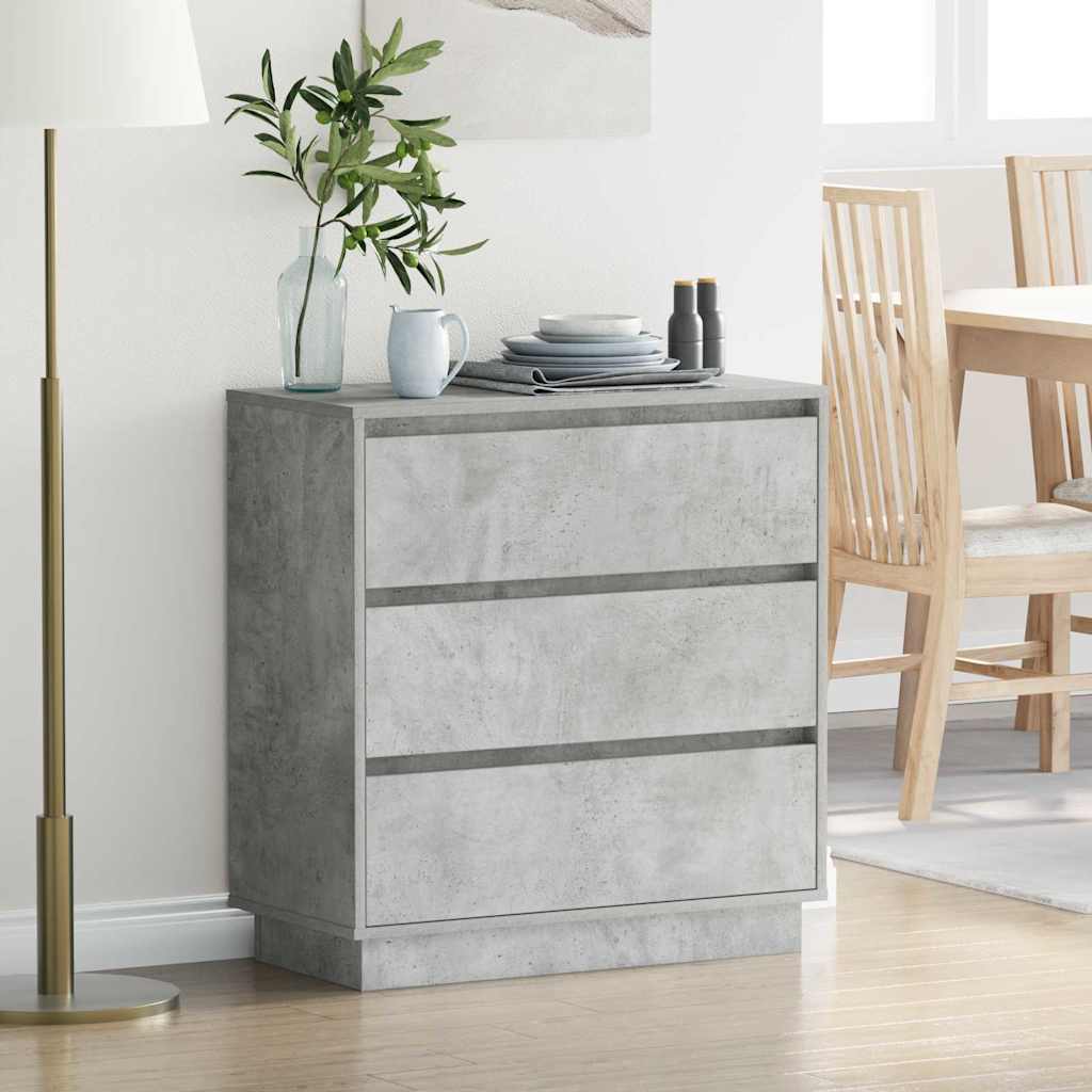 Armadio da Notte Grigio cemento 71 x 34,5 x 75 cm