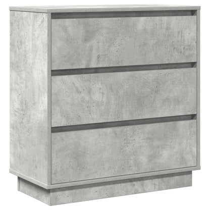 Armadio da Notte con cassetto Grigio cemento 71 x 34,5 x 75 cm