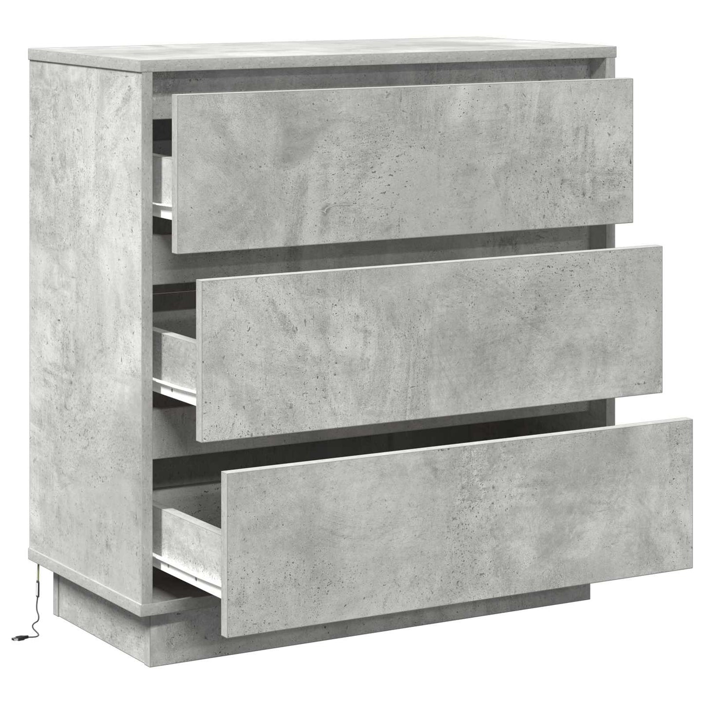 Armadio da Notte Grigio cemento 71 x 34,5 x 75 cm