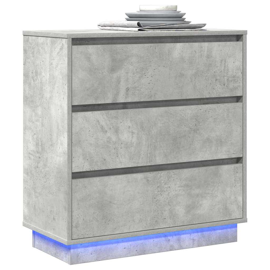 Armadio da Notte Grigio cemento 71 x 34,5 x 75 cm