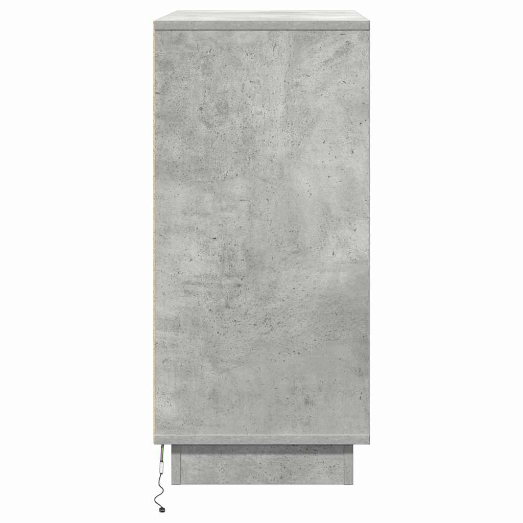 Armadio da Notte con cassetto Grigio cemento 71 x 34,5 x 75 cm