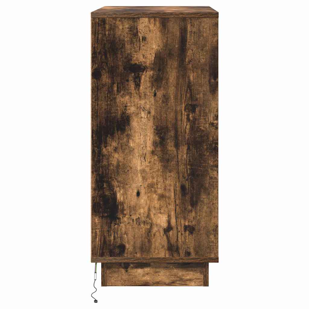 Armadio da Notte con cassetto Rovere fumé 71 x 34,5 x 75 cm