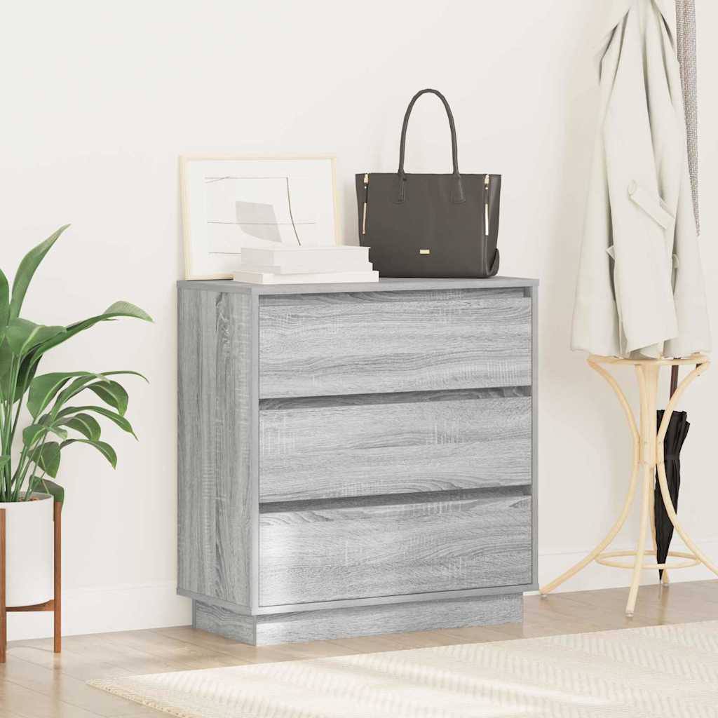 Armadio da Notte Grigio 71 x 34,5 x 75 cm Legno multistrato