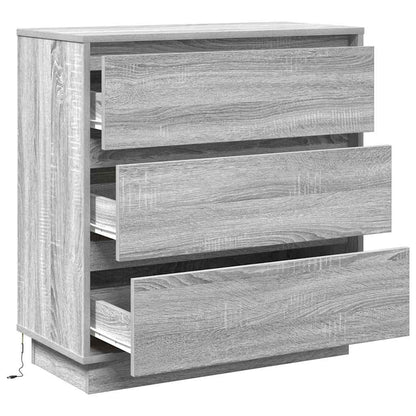 Armadio da Notte Grigio 71 x 34,5 x 75 cm Legno multistrato