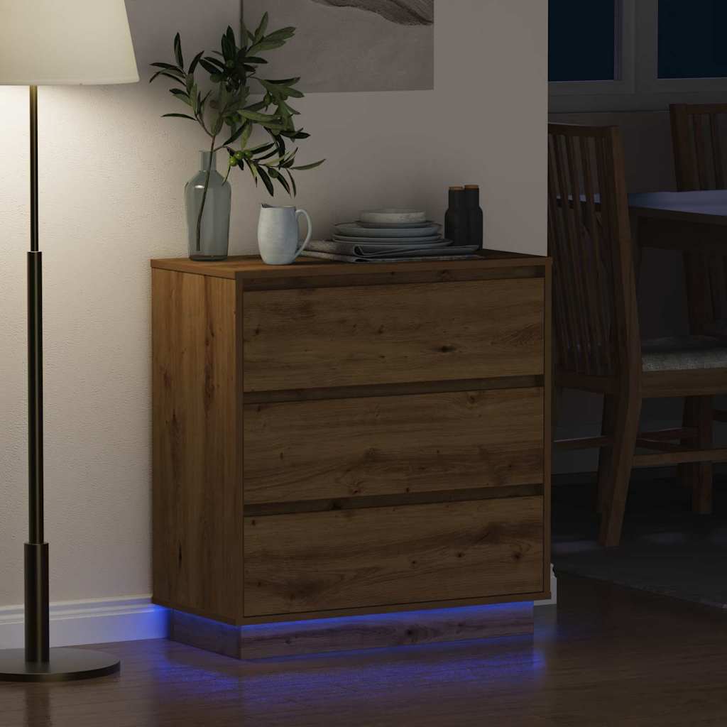 Armadio da Notte Rovere artigianale 71 x 34,5 x 75 cm | homemem39