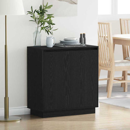 Madia LED Rovere Nero 71 x 34,5 x 75 cm Legno ingegnerizzato