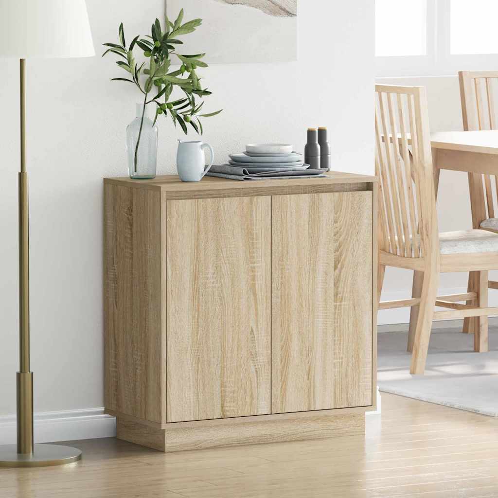 Madia LED Rovere Sonoma 71 x 34,5 x 75 cm Legno ingegnerizzato