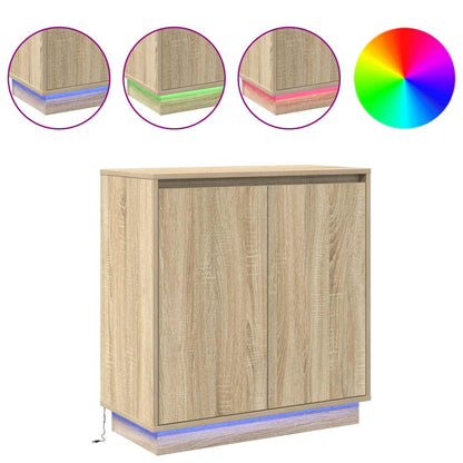 Madia LED Rovere Sonoma 71 x 34,5 x 75 cm Legno ingegnerizzato