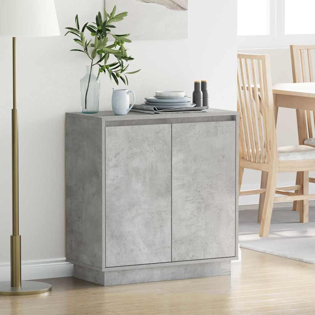 Madia LED Grigio Cemento 71 x 34,5 x 75 cm Legno ingegnerizzato