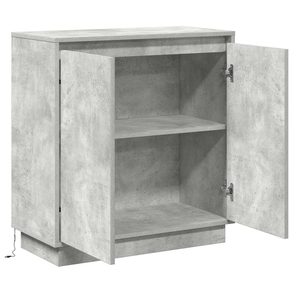 Madia LED Grigio Cemento 71 x 34,5 x 75 cm Legno multistrato