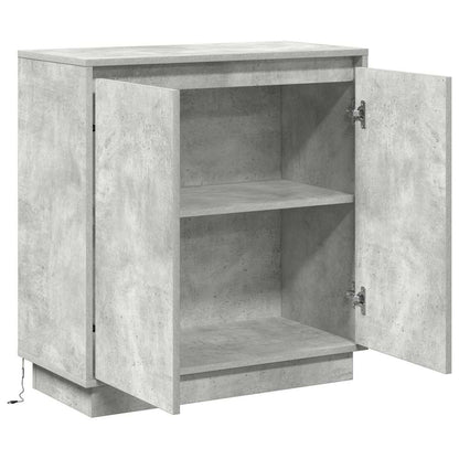 Madia LED Grigio Cemento 71 x 34,5 x 75 cm Legno multistrato