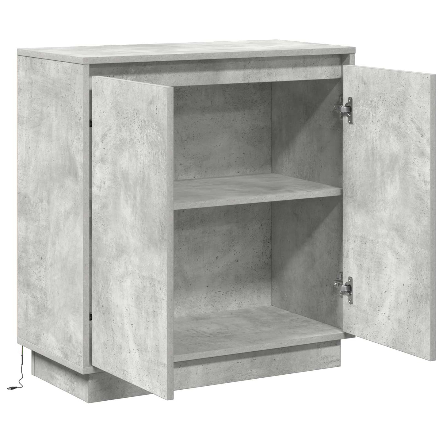 Madia LED Grigio Cemento 71 x 34,5 x 75 cm Legno ingegnerizzato