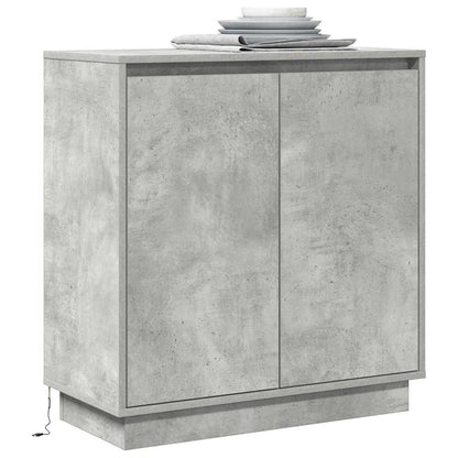 Madia LED Grigio Cemento 71 x 34,5 x 75 cm Legno ingegnerizzato