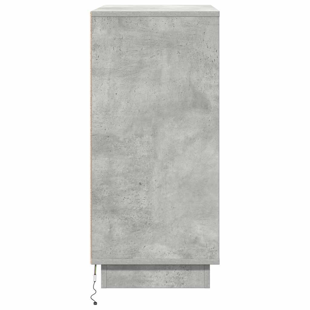 Madia LED Grigio Cemento 71 x 34,5 x 75 cm Legno ingegnerizzato