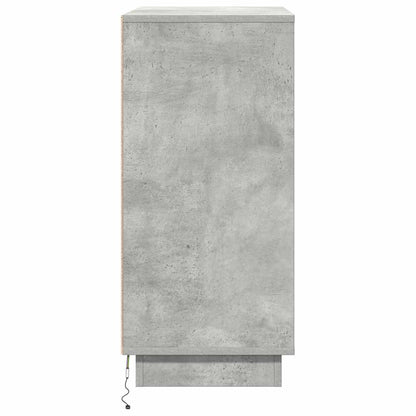 Madia LED Grigio Cemento 71 x 34,5 x 75 cm Legno ingegnerizzato