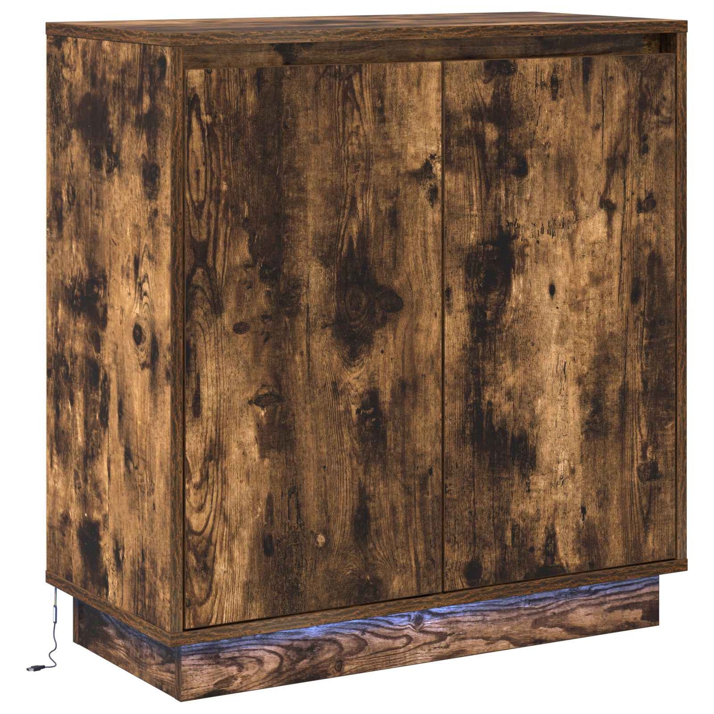Madia LED Rovere Fumo 71 x 34,5 x 75 cm Legno ingegnerizzato