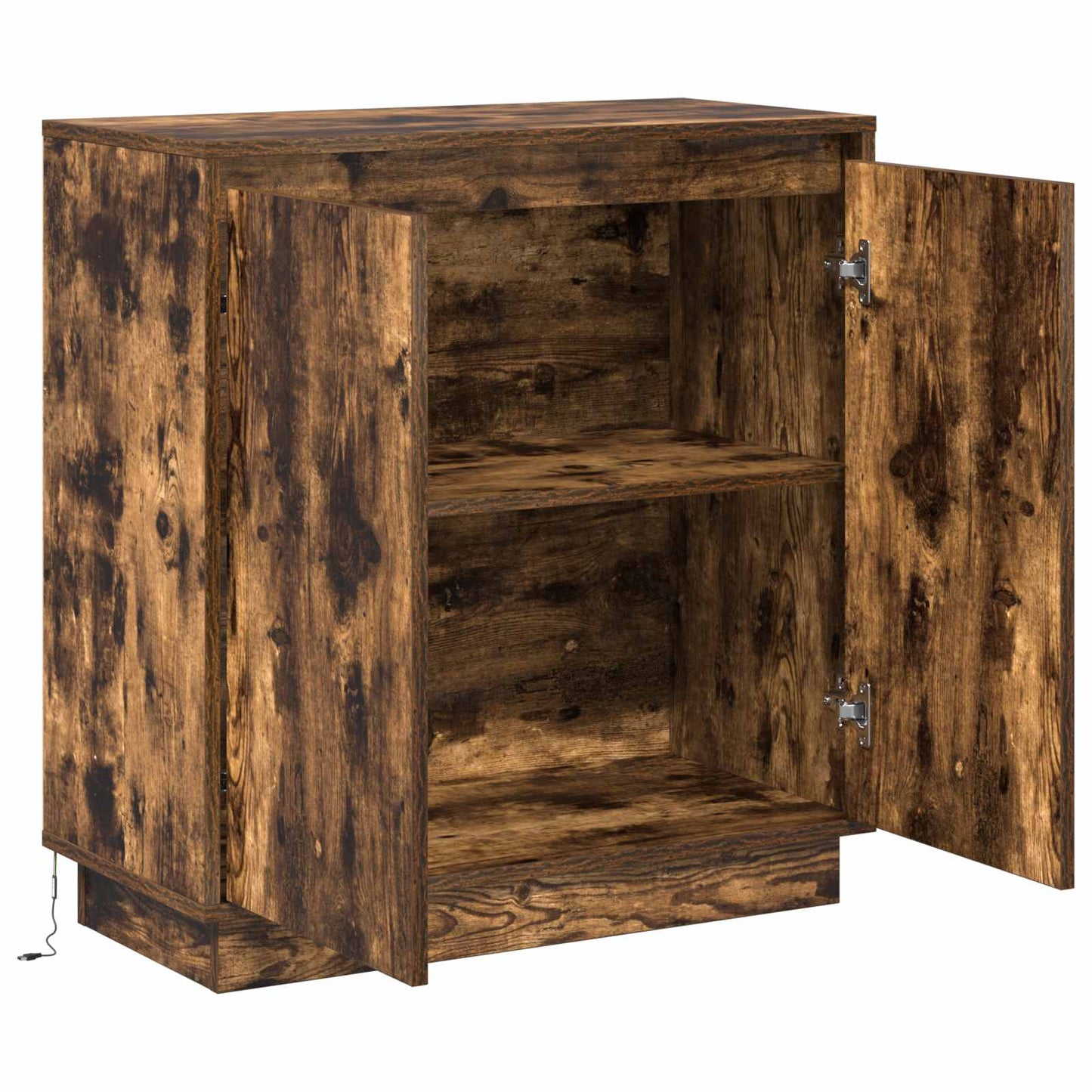 Madia LED Rovere Fumo 71 x 34,5 x 75 cm Legno ingegnerizzato